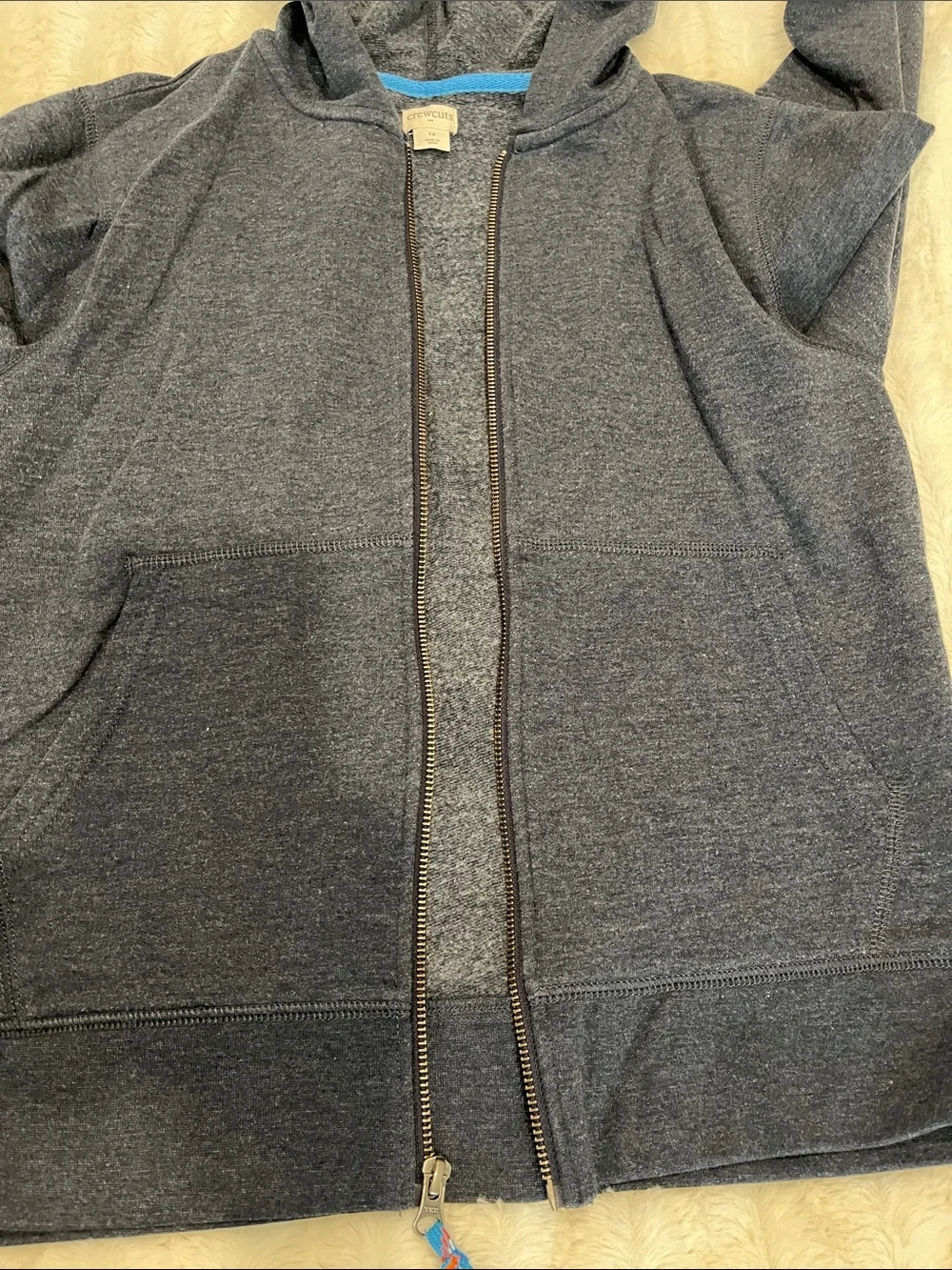 Crewcuts Navy Zip-Up Hoodie for Kids